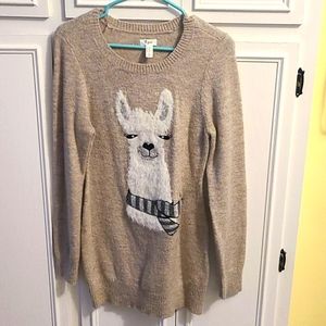 Llama maternity sweater